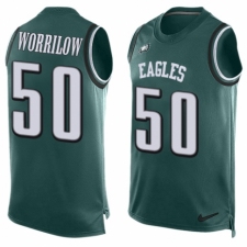 Men's Nike Philadelphia Eagles #50 Paul Worrilow Limited Midnight Green Player Name & Number Tank Top NFL Jersey