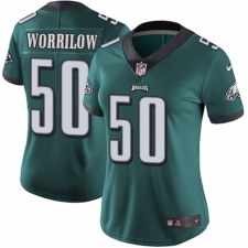 Women's Nike Philadelphia Eagles #50 Paul Worrilow Midnight Green Team Color Vapor Untouchable Limited Player NFL Jersey