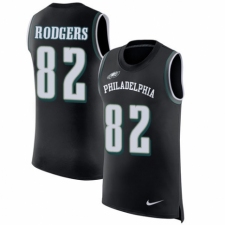 Men's Nike Philadelphia Eagles #82 Richard Rodgers Black Rush Player Name & Number Tank Top NFL Jersey