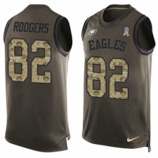 Men's Nike Philadelphia Eagles #82 Richard Rodgers Limited Green Salute to Service Tank Top NFL Jersey