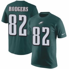 Nike Philadelphia Eagles #82 Richard Rodgers Green Rush Pride Name & Number T-Shirt