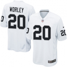 Men's Nike Oakland Raiders #20 Daryl Worley Game White NFL Jersey