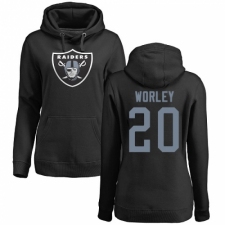 NFL Women's Nike Oakland Raiders #20 Daryl Worley Black Name & Number Logo Pullover Hoodie