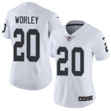 Women's Nike Oakland Raiders #20 Daryl Worley White Vapor Untouchable Limited Player NFL Jersey