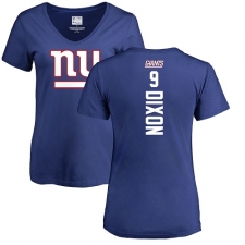 NFL Women's Nike New York Giants #9 Riley Dixon Royal Blue Backer T-Shirt
