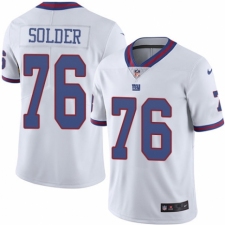 Men's Nike New York Giants #76 Nate Solder Elite White Rush Vapor Untouchable NFL Jersey