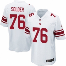 Men's Nike New York Giants #76 Nate Solder Game White NFL Jersey