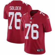Men's Nike New York Giants #76 Nate Solder Red Alternate Vapor Untouchable Limited Player NFL Jersey