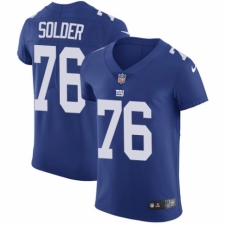 Men's Nike New York Giants #76 Nate Solder Royal Blue Team Color Vapor Untouchable Elite Player NFL Jersey