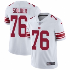 Men's Nike New York Giants #76 Nate Solder White Vapor Untouchable Limited Player NFL Jersey