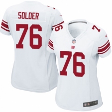 Women's Nike New York Giants #76 Nate Solder Game White NFL Jersey