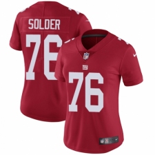 Women's Nike New York Giants #76 Nate Solder Red Alternate Vapor Untouchable Elite Player NFL Jersey