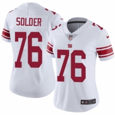 Women's Nike New York Giants #76 Nate Solder White Vapor Untouchable Limited Player NFL Jersey