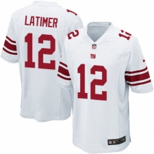 Men's Nike New York Giants #12 Cody Latimer Game White NFL Jersey