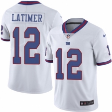 Men's Nike New York Giants #12 Cody Latimer Limited White Rush Vapor Untouchable NFL Jersey