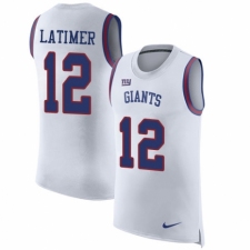 Men's Nike New York Giants #12 Cody Latimer White Rush Player Name & Number Tank Top NFL Jersey