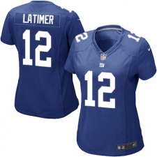 Women's Nike New York Giants #12 Cody Latimer Game Royal Blue Team Color NFL Jersey