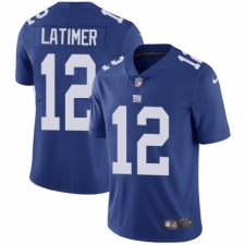 Youth Nike New York Giants #12 Cody Latimer Royal Blue Team Color Vapor Untouchable Elite Player NFL Jersey