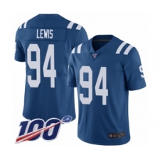Men's Indianapolis Colts #94 Tyquan Lewis Royal Blue Team Color Vapor Untouchable Limited Player 100th Season Football Jersey
