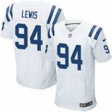 Men's Nike Indianapolis Colts #94 Tyquan Lewis Elite White NFL Jersey