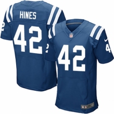 Men's Nike Indianapolis Colts #42 Nyheim Hines Elite Royal Blue Team Color NFL Jersey