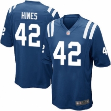 Men's Nike Indianapolis Colts #42 Nyheim Hines Game Royal Blue Team Color NFL Jersey
