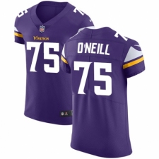 Men's Nike Minnesota Vikings #75 Brian O'Neill Purple Team Color Vapor Untouchable Elite Player NFL Jersey