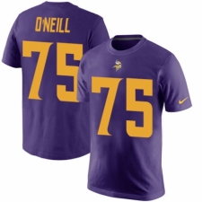 NFL Nike Minnesota Vikings #75 Brian O'Neill Purple Rush Pride Name & Number T-Shirt