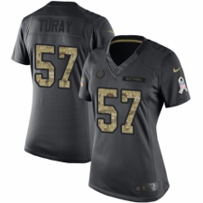 Women's Nike Indianapolis Colts #57 Kemoko Turay Limited Black 2016 Salute to Service NFL Jersey