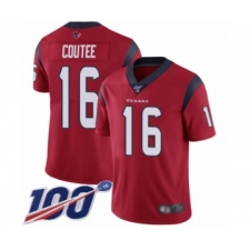 Men's Houston Texans #16 Keke Coutee Red Alternate Vapor Untouchable Limited Player 100th Season Football Jersey