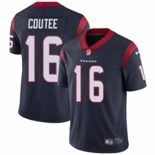 Youth Nike Houston Texans #16 Keke Coutee Navy Blue Team Color Vapor Untouchable Limited Player NFL Jersey