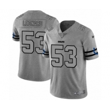 Men's Indianapolis Colts #53 Darius Leonard Limited Gray Team Logo Gridiron Football Jersey