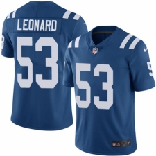 Men's Nike Indianapolis Colts #53 Darius Leonard Royal Blue Team Color Vapor Untouchable Limited Player NFL Jersey