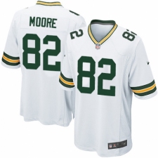 Men's Nike Green Bay Packers #82 J'Mon Moore Game White NFL Jersey