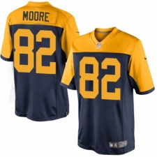 Men's Nike Green Bay Packers #82 J'Mon Moore Limited Navy Blue Alternate NFL Jersey