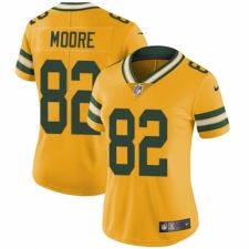 Women's Nike Green Bay Packers #82 J'Mon Moore Limited Gold Rush Vapor Untouchable NFL Jersey