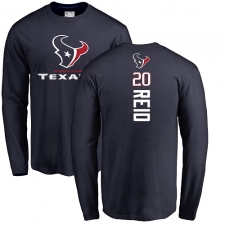 NFL Nike Houston Texans #20 Justin Reid Navy Blue Backer Long Sleeve T-Shirt