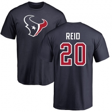 NFL Nike Houston Texans #20 Justin Reid Navy Blue Name & Number Logo T-Shirt