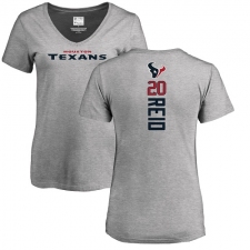 NFL Women's Nike Houston Texans #20 Justin Reid Ash Backer T-Shirt