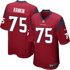 Men's Nike Houston Texans #75 Martinas Rankin Game Red Alternate NFL Jersey