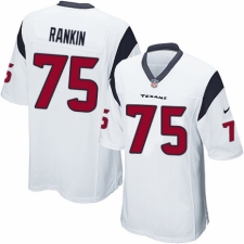 Men's Nike Houston Texans #75 Martinas Rankin Game White NFL Jersey
