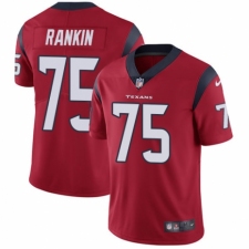 Men's Nike Houston Texans #75 Martinas Rankin Red Alternate Vapor Untouchable Limited Player NFL Jersey