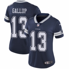 Women's Nike Dallas Cowboys #13 Michael Gallup Navy Blue Team Color Vapor Untouchable Limited Player NFL Jersey