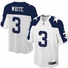 Men's Nike Dallas Cowboys #3 Mike White Game White Throwback Alternate NFL Jersey