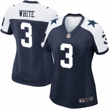 Women's Nike Dallas Cowboys #3 Mike White Game Navy Blue Throwback Alternate NFL Jersey