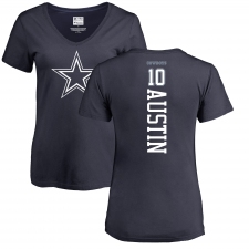 NFL Women's Nike Dallas Cowboys #10 Tavon Austin Navy Blue Backer T-Shirt