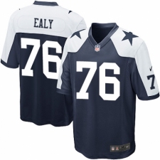 Men's Nike Dallas Cowboys #76 Kony Ealy Game Navy Blue Throwback Alternate NFL Jersey
