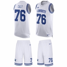 Men's Nike Dallas Cowboys #76 Kony Ealy Limited White Tank Top Suit NFL Jersey
