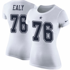 NFL Women's Nike Dallas Cowboys #76 Kony Ealy White Rush Pride Name & Number T-Shirt