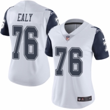 Women's Nike Dallas Cowboys #76 Kony Ealy Limited White Rush Vapor Untouchable NFL Jersey